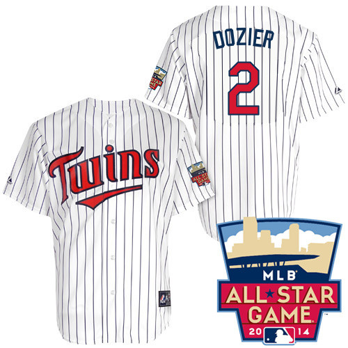 Brian Dozier #2 Youth Baseball Jersey-Minnesota Twins Authentic 2014 ALL Star Home White Cool Base MLB Jersey